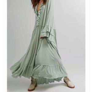Free People Sweet Darling Maxi Dress - Minted Jade